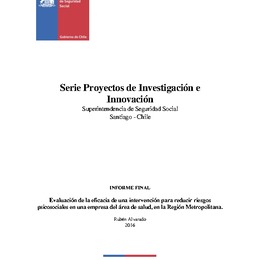 Evaluación de la eficacia de una intervención para reducir riesgos psicosociales en una empresa del área de salud, en la Región Metropolitana