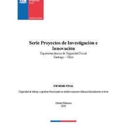 Capacidad de trabajo y pruebas funcionales en adultos mayores chilenos laboralmente activos