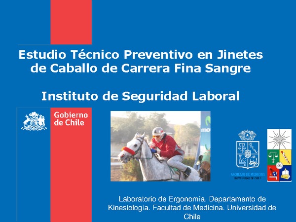 Estudio de intervención y aplicación de medidas preventivas de trastornos músculo-esqueléticos y mentales en jinetes de caballos de carrera. Eduardo Cerda (ISL)