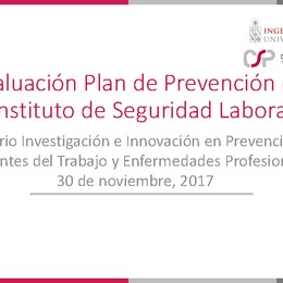 Evaluación Plan de Prevención del ISL. Pablo González (Facultad de Ingeniería Universidad de Chile-ISL)