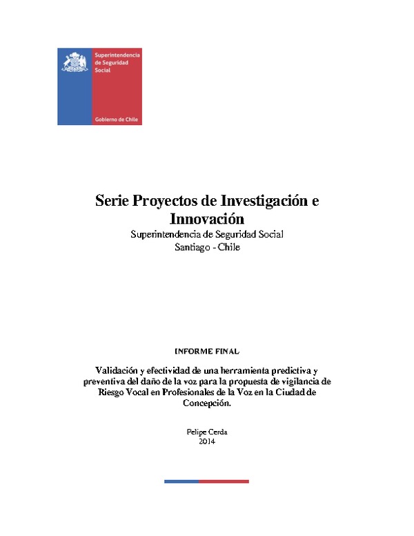 Efectividad de la intervención educativa-terapéutica a través de la construcción y validación de un programa de vigilancia de riesgo vocal en profesionales de la voz de Ciudad de Concepción