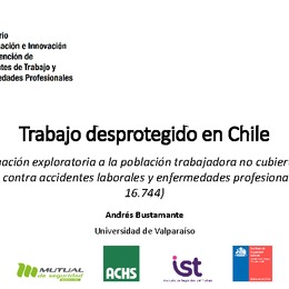 Caracterización de riesgos laborales en trabajadores no cubiertos por el seguro contemplado en la Ley 16.744. Andrés Bustamante, Universidad de Valparaíso-ISL.