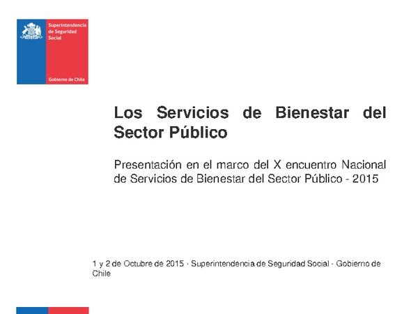 Los Servicios de Bienestar del Sector Público