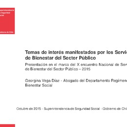 Temas de interés manifestados por los Servicios de Bienestar del Sector Público