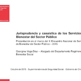 Jurisprudencia y casuística de los Servicios de Bienestar del Sector Público