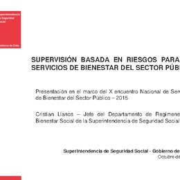 Supervisión basada en riesgos para los Servicios de Bienestar del Sector Público