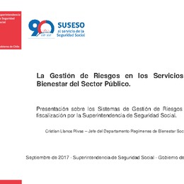 La Gestión de Riesgos en los Servicios de Bienestar del Sector Público