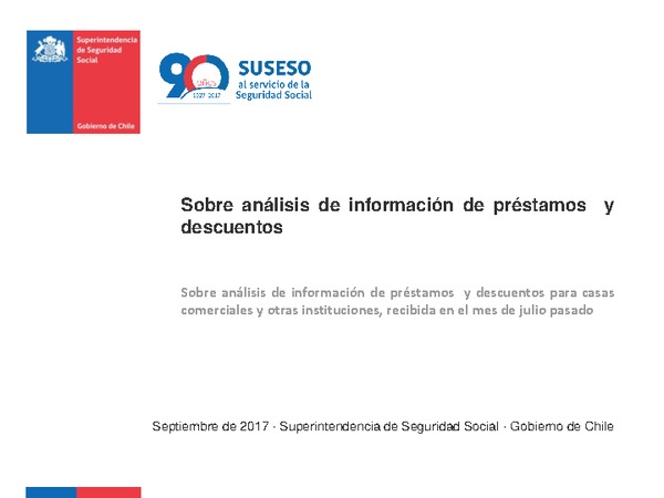 Sobre análisis de información de préstamos y descuentos