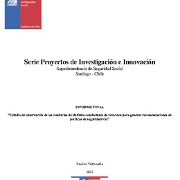 Estudio de observación de las conductas de distintos conductores de vehículos para generar recomendaciones de políticas de seguridad vial