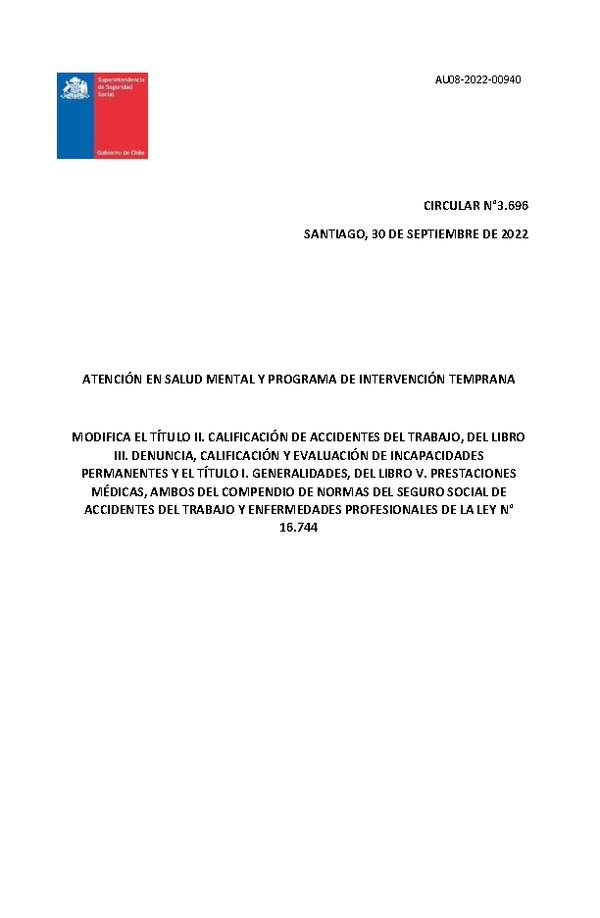 Circular 3696
