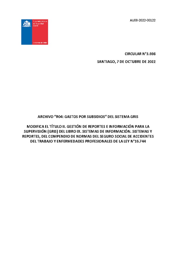 Circular 3698