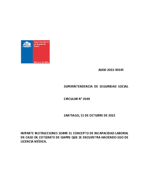 Circular 3699
