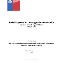 Guía técnica de implementación de medidas preventivas de RPSL para microempresas