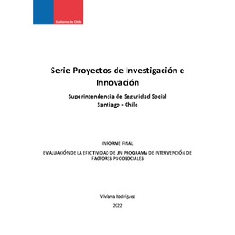 Evaluación de la efectividad de un programa de intervención de factores psicosociales