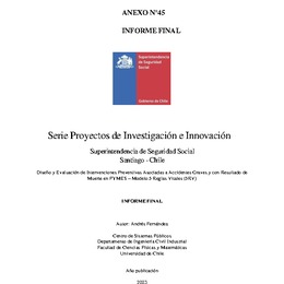 Diseño y evaluación de intervenciones preventivas asociadas a accidentes graves y con resultado de muerte en PYMES - Modelo 5 reglas vitales (5RV)