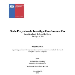 Algoritmo para mejorar la asignación de herramientas preventivas mediante técnicas de inteligencia artificial y big data