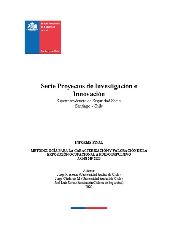 Metodología para la caracterización y valoración de la exposición ocupacional a ruido impulsivo