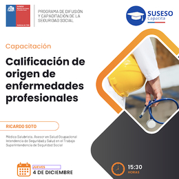 Calificación de origen de enfermedades profesionales.