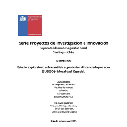 Estudio exploratorio sobre análisis ergonómico diferenciado por sexo