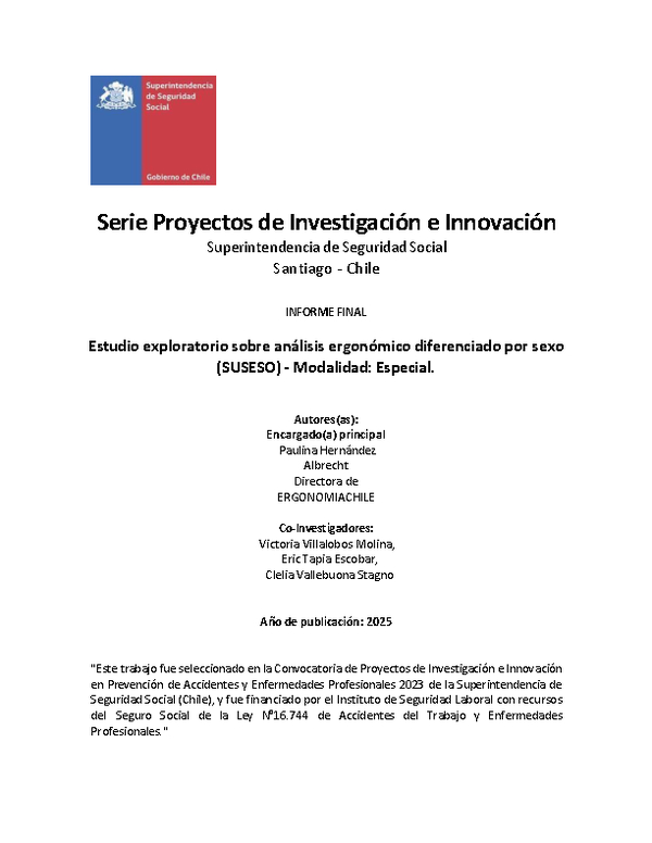 Estudio exploratorio sobre análisis ergonómico diferenciado por sexo